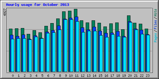 Hourly usage for October 2013
