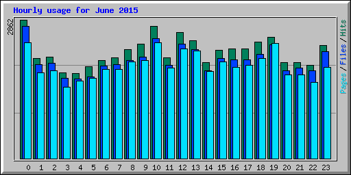 Hourly usage for June 2015