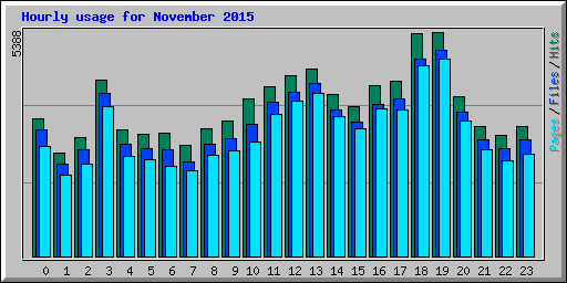 Hourly usage for November 2015